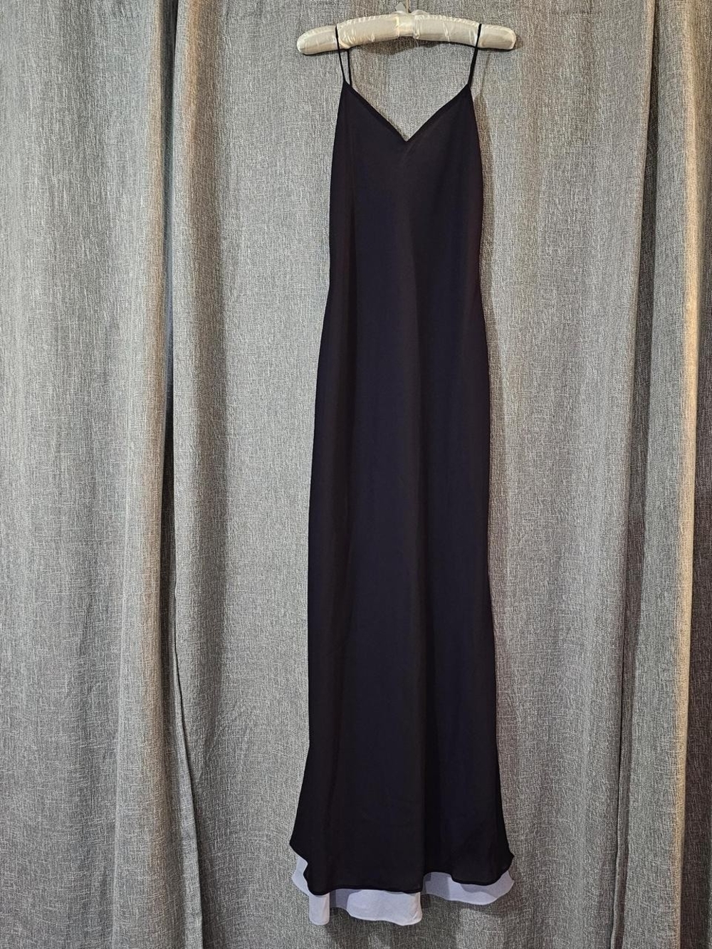 Dark Purple and Lavender maxi dress with double thigh-high slits